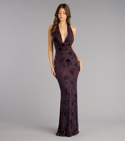 Cowl Curve Elegant Mermaid Dress