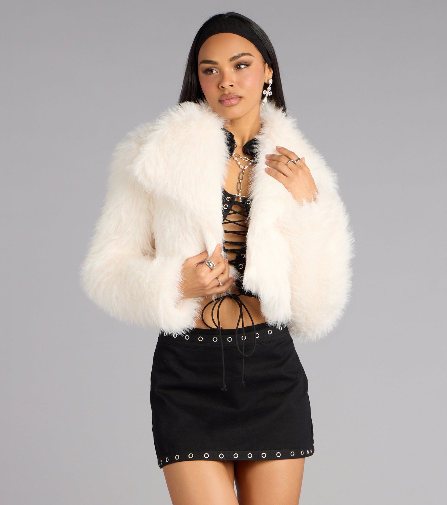 Glam Cropped Faux Fur