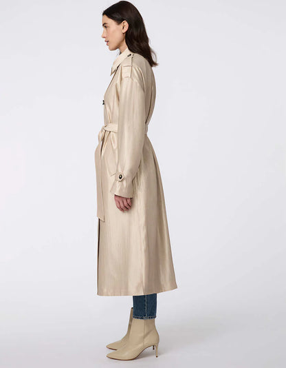 Champagne Gilded Trench Coat