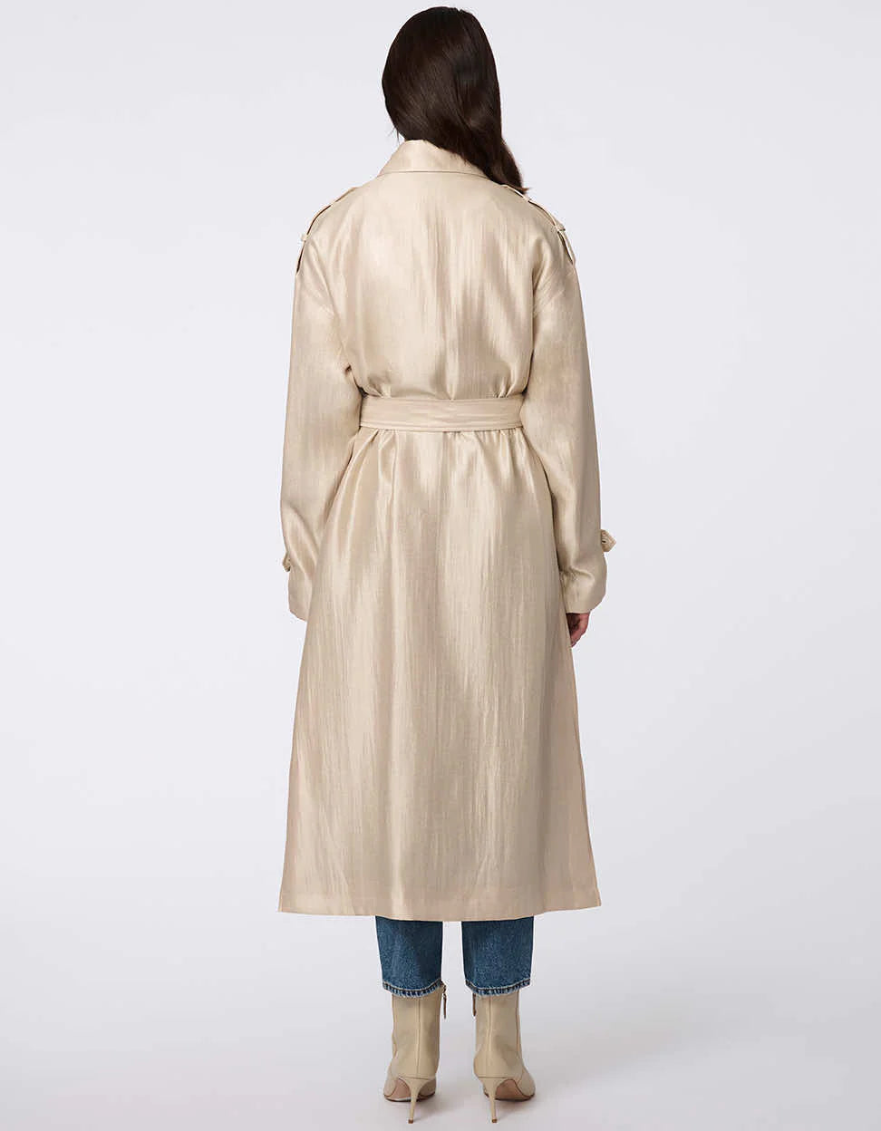 Champagne Gilded Trench Coat