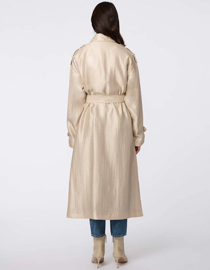 Champagne Gilded Trench Coat