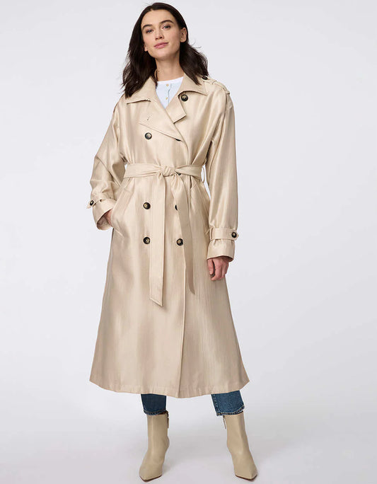 Champagne Gilded Trench Coat